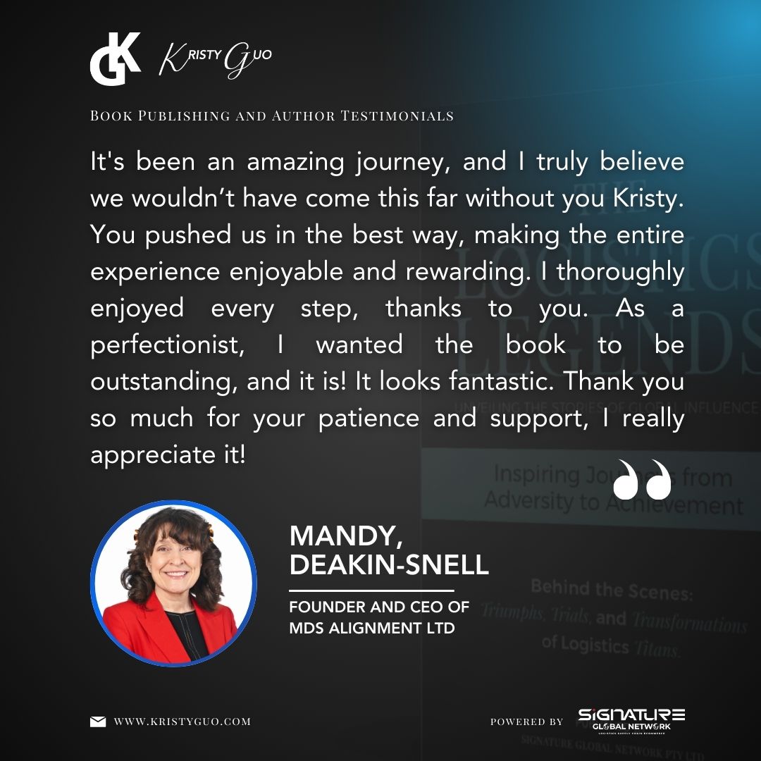 Book Publishing and Author Testimonials-Mandy Deakin Snell